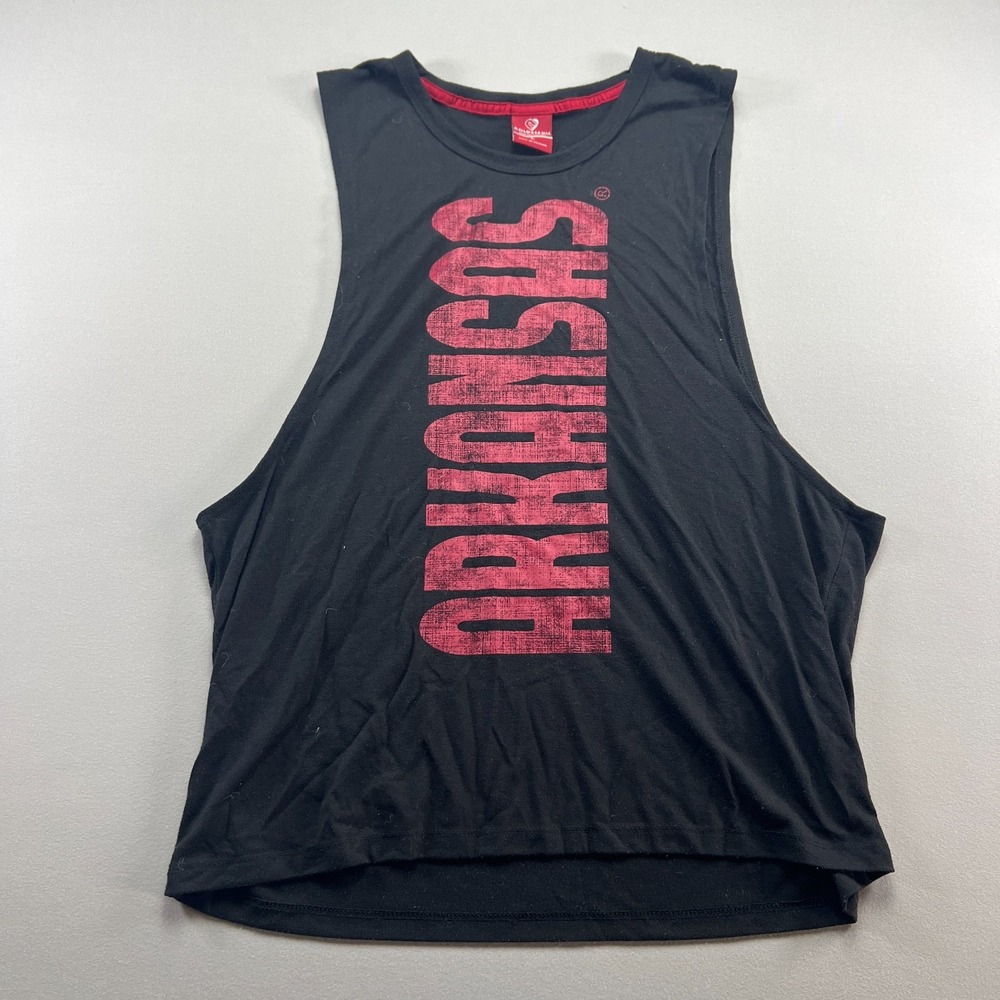 Arkansas Razorbacks American Football Team Tank Top Mens L Black Colosseum NCAA